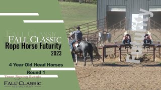 Fall Classic Rope Horse Futurity 2023  4 yr Head Horses Round 1 [upl. by Animar329]