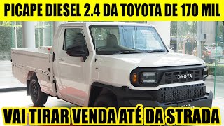 HILUX CHAMP 24 DIESEL CHEGARÁ AO BRASIL COM PREÇO DE 170 MIL [upl. by Nnaeirb]