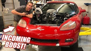 We Turbod the Auction Corvette in ONE DAY RIP Truck Engine [upl. by Emearg305]