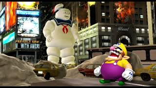 Wario Dies being Stomped by the Stay Puft Marshmallow Manac3 [upl. by Alburg]