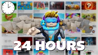 24 HOURS IN ROBLOX [upl. by Atilol]