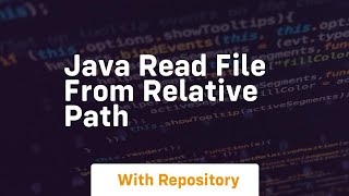 java read file from relative path [upl. by Dnalyram229]