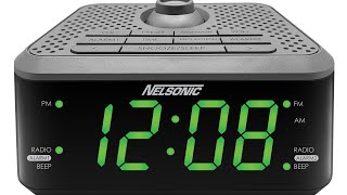 🕧⏰🎶🔦🔋💤📻Battery amp SetupNelsonic AMFM Radio amp Projection Alarm ClockModel NLC627 [upl. by Adran]