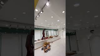 Luxury Chandelier installation💡 electrician chandelier lightworker viralshorts construction [upl. by Ketchum]