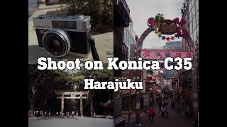 KONICA C35 photo walk in Harajuku Tokyo [upl. by Putscher713]