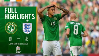 HIGHLIGHTS  Ireland 02 England  UEFA Nations League [upl. by Nolahc]