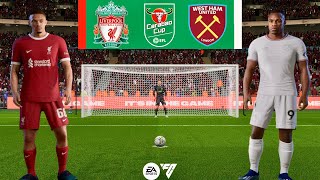 Carabao Cup  LIverpool vs West Ham  Penalty Shootout [upl. by Berey895]