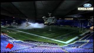 Raw Video Snow Causes Metrodome Roof Collapse [upl. by Mira]