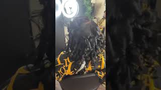 Root touchup and silk press using Peruvian White Hair Care [upl. by Adnalro938]