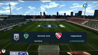 Sarmiento vs Independiente ● Torneo Betano 2024 ● PES 2021 [upl. by Aisayt]