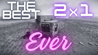 FOUR pixel gaps in a 2x1 Best Solo Starter Base in Rust [upl. by Alamak]