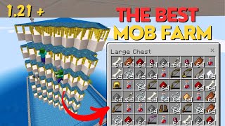 The BEST MOB FARM in Minecraft Bedrock 121 [upl. by Mita324]