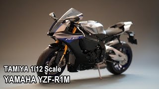 YAMAHA YZFR1M 조립과 카본데칼 적용하기 Tamiya 112 scale Motorcycle  536 [upl. by Ydnim]