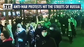 AntiWar Protestors Flood The Streets Of Russian Cities [upl. by Valorie]