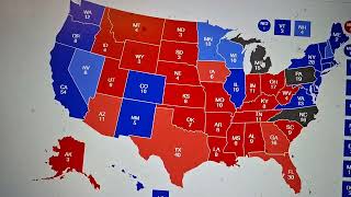 USPräsidentschaftswahl 2024 trump harris election2024 electroral map prediction umfragen [upl. by Nanci]