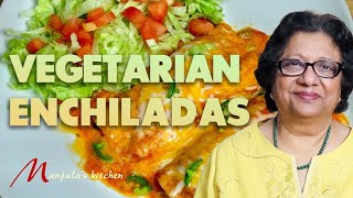 Vegetarian Enchiladas Recipe Mexican Vegetarian Recipe Veggie Enchilada Recipe [upl. by Neelloc]