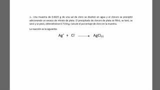 Análise Gravimétrica  exemplo 1 [upl. by Ober293]