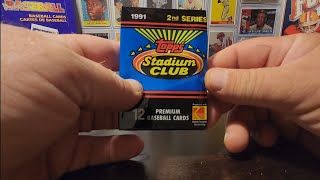 1991 Topps Stadium Club Baseball Pack LokiPackRips [upl. by Anabal516]