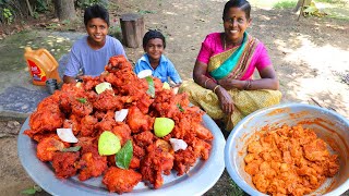 CHICKEN PAKODA RECIPE  Rottu Kadai Chicken Pakoda  Easy Chicken Pakoda  Village Mom Cooking [upl. by Cummings218]