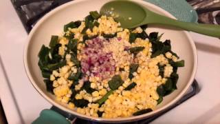 Corn and Poblano Peppers Vegan wOilFree option [upl. by Adyeren]