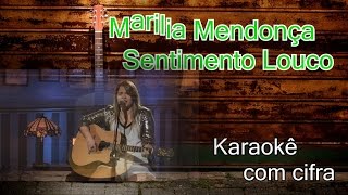 Marilia Mendonça  Sentimento Louco violão karaokê  Instrumental com cifra [upl. by Pravit]