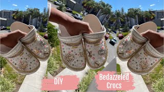 DIY Bedazzled Bling Crocs Designer Jibbitz [upl. by Luaped]