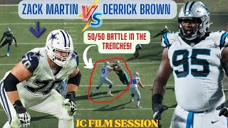 Zack Martin vs Derrick Brown  5050 Battle In The Trenches dallascowboys [upl. by Aisereht]