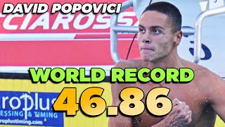 Old WR David Popovici 🇷🇴 4686  100m Freestyle Final  European Champs 2022 [upl. by Evvy]