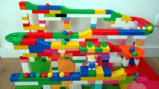 Marble Run from Hubelino Building and Playing  Knikkerbaan bouwen [upl. by Vidovik886]