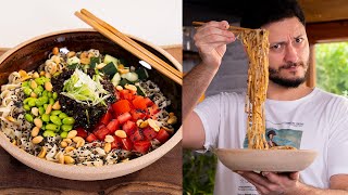 COMO FAZER MASSA CASEIRA ORIENTAL JAJAMEN  Receitas Vegetarianas  Rafael Ribas [upl. by Lainahtan]