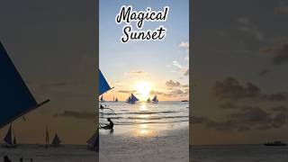 Beautiful sunset on whitebeach in boracay philippines come travel with us and watch the video [upl. by Aikin]