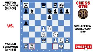 Yasser Seirawan vs Viktor Korchnoi Skelleftea Word Cup 1989 [upl. by Atis]