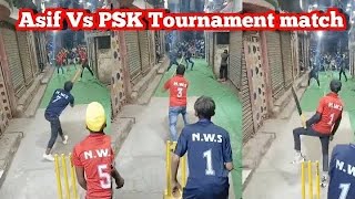 Asif vs PSK batting plastic ball cricket kolkata night tournament N W S Cup 2023 [upl. by Eilahs871]