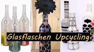 Glasflaschen Upcycling  Weinflaschen dekorieren [upl. by Lap]