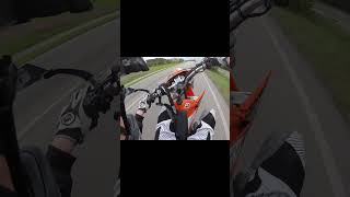 Angry driver close call closecall youtubeshorts crash bikelife wheelie angry supermotolife [upl. by Anerak]