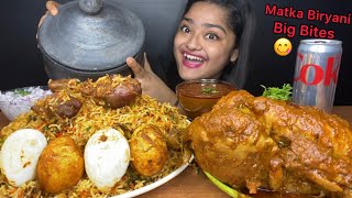 SPICY WHOLE CHICKEN CURRY 🔥 WITH CHICKEN MATKA BIRYANI BOILED EGGS AND ONION RAITA  EATING SHOWS [upl. by Scibert59]