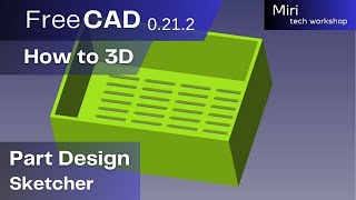 FreeCAD part 196 2024 Box with holes in the bottom part [upl. by Kcira]