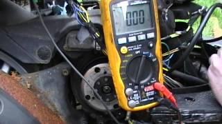 How to Test Stator Ignition CDi Piaggio 50cc Scooter [upl. by Kiryt]