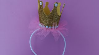 COMO HACER DIADEMA DE CORONA  CROWN HEADBAND [upl. by Colville]