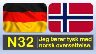 📌32📌Jeg lærer tysk med norsk oversettelse Ich lerne Deutsch mit norwegischer Übersetzung [upl. by Nylahs234]