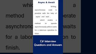 async and await  c  asynchronous [upl. by Anilet]