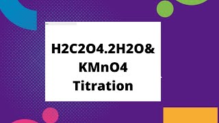 KMnO4 Oxalic acid Redox Titration [upl. by Aisya750]