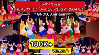 Full Video 😍 Beautiful Dance Performance ❤️‍🔥👌🏻🥰 Jashan GNDU🔥 bhangra gidha girls viral [upl. by Ntsyrk939]