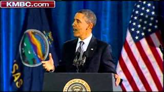 President Obama Visits Osawatomie Kan [upl. by Dnartreb]