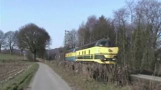 BelgianGerman Freight Trains SNCB 5500 HLD55 2800 chemin de fer spoorwegen bahn [upl. by Furlani828]