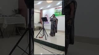 Prof Asha Nangalia singing a song Dhire dhire machal  in my organisation [upl. by Ennayllek194]