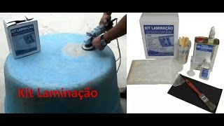 Reparo com fibra de vidro e resina  Kit Laminação [upl. by Lawford401]