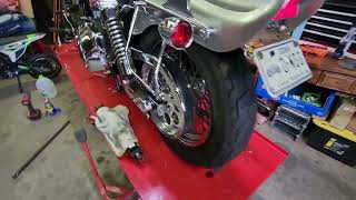 Harley Davidson 1340 evo with 1025 to 1 compression Andrews ev 59 camshaft 1000 rpm idle [upl. by Seldun]