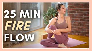 25 min Fire Element Yoga Flow  Core Twists amp Breathwork [upl. by Derian48]