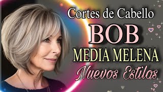 Tendencia Cabello 2024 ✂️ Cortes BOB MEDIANOS Para Mujeres de Toda edad y Tipo de Cabello [upl. by Burrton428]